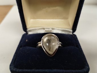 Sterling Silver Overlay On Moonstone? Ring Size 10 But To Some Degree