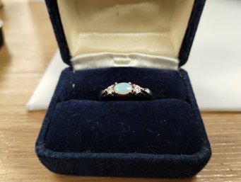 Sterling Silver And Opal? Ring Size 8