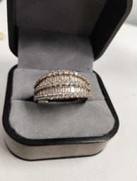 SW 14k White Gold And CZ Ring Size 10.5