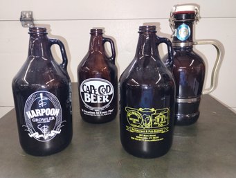 Set Of 4 Collectable Beer Growlers