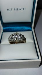 14kt Gold Plate And CZ Ring Size 8