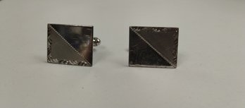 Pair Of Vintage Sterling Silver Cuff Links