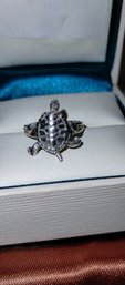 Sterling Silver Articulated Turtle Size 5