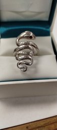 Sterling Silver Snake Ring Size 7