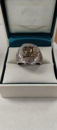 Sterling Silver Coast Guard Signet Ring Size 10. 15 Grams