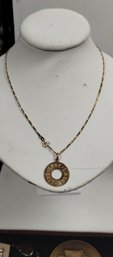 14kt Gold Italy Live Love Laugh Necklace W/18kt Gold Chain (stamped 750 Italy)