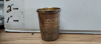 Vintage Silver Plated 'just A Thimble Full' Shot Glass