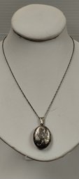 Vintage Sterling Silver Locket And Chain