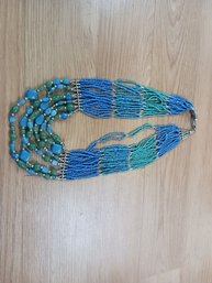 Blue/ Green Bead Necklace