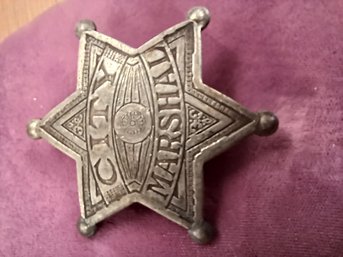 Vintage City Marshall Badge