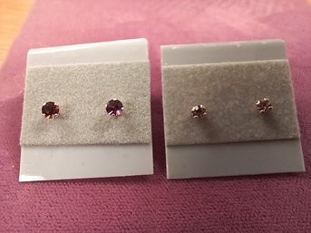.925 Pink Earrings
