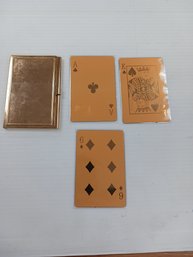 24k Gold Plated Cards And Holder