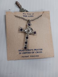 Lord's Prayer Cross Necklace