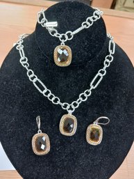 Apostrophe Necklace, Bracelet,  Earrings