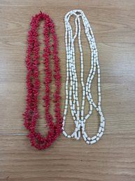 Red And White Necklace Lot