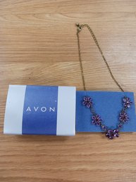 Avon Lavender Floral Necklace