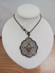 Premier Design Silvertone Necklace