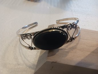 Cuff Bracelet Worth Black Cabochon