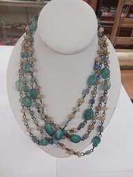 Green And Tan Necklace