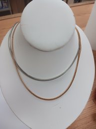 Silvertone And Goldtone Necklaces