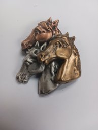 Tri Colored Horse Pin