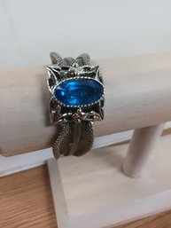 Mesh Bracelet,  Blue Rhinestone