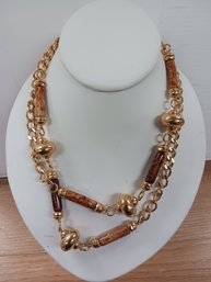 Golden And Brown Necklace
