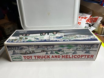Hess Toy Truck And Helicopter