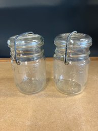 2 Vintage Pint Size Atlas Jars
