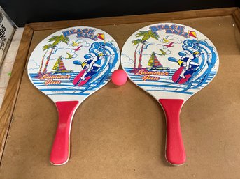 Vintage Wood Beach Racquets