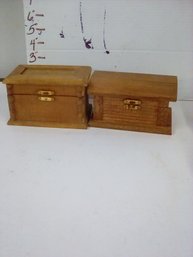 Pair Of 2 Wooden Jewelry Boxes
