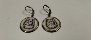 Vintage UConn Huskies Pierced Earrings