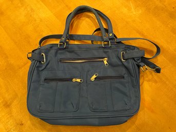 Blue Purse With Zippers M5