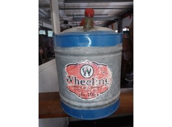 Vintage 5 Gal Wheeling Oil Can