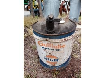 Vintage 5 Gal Gulf Lube Can