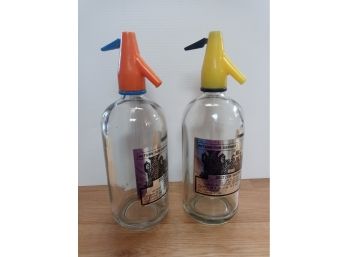 Pair Of Vintage Seltzer Bottles