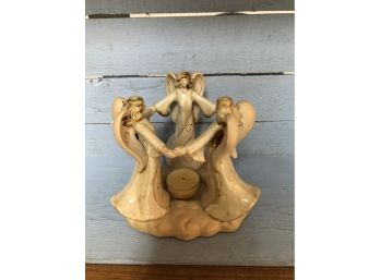 Vintage Angels With Candle