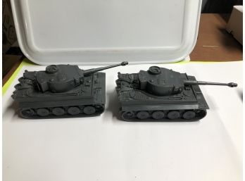 2 Plastic Army Tanks Lot 3