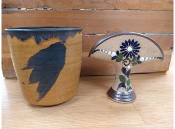 Clay/ Terra Cotta Planter And Vase