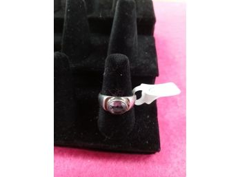 Sterling Silver Ring Size 8 With Amethyst Stone