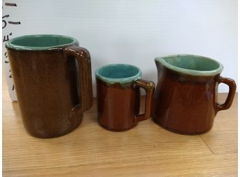 Stoneware Mugs/ Creamer