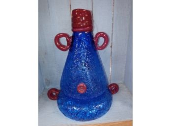 Fun Art Glass Vase Crackle Style Vase