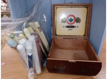 Cigar Box And Lit Of Cigar Tubes