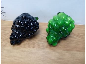 Pair Of Glass Grapes