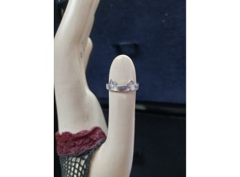 Sterling Silver Cat Toe Ring