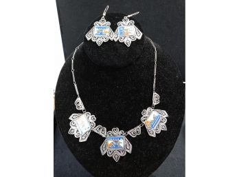 Vintage Turkish Necklace And Earrings