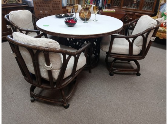 Bamboo Kitchen Table And 4 Chairs