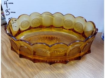 Vintage Fostoria Coin Dot Oval Candy Dish