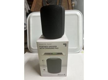 Sharper Image Portable Speaker & Charging Pad