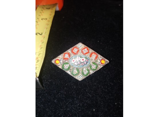 Vintage Italian Micro Mosaic Brooch #3